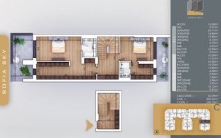 Penthouse duplex 4 cam 258 mp, lift privat, Pallady - Schiță 11