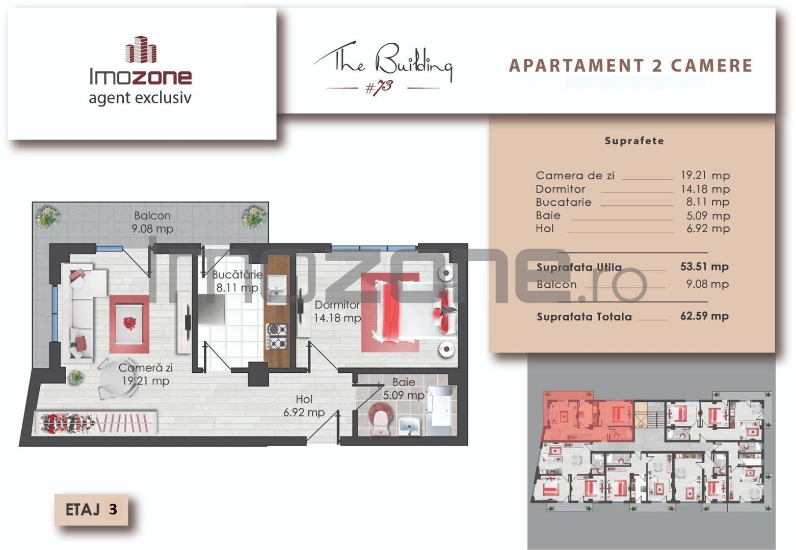 2 camere | Prelungirea Ghencea | 62.59 mp | Etaj 3 | Finalizat | Comision 0% - Poză 1