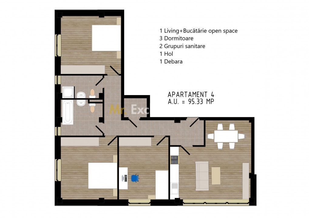Zorilor Residence, Apartamente Noi 2-3-4 camere - Str. Zorilor - Carei - Poză 11