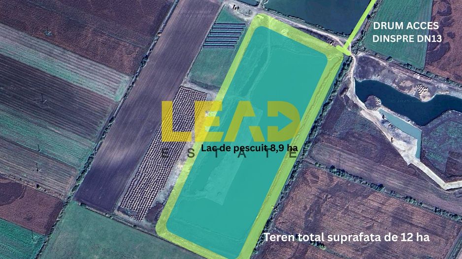Lac de pescuit 9 ha, pe un teren intravilan de 12 ha, langa Brasov, COMISION 0% - Poză 2