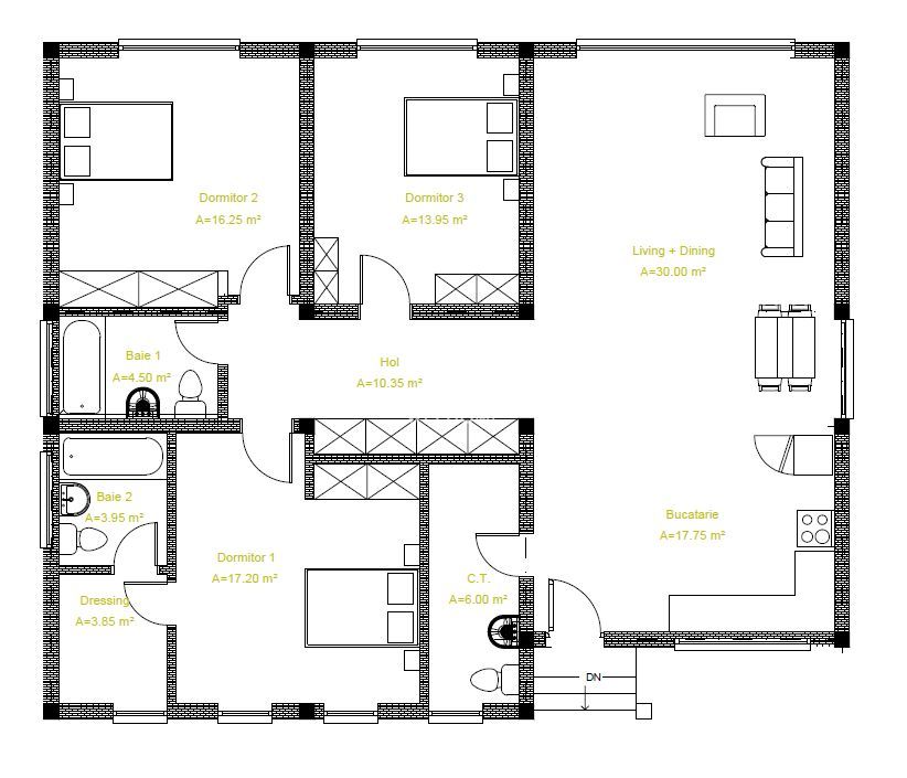 Casa individuala noua, deosebita - Parter -Sura Mica - Sibiu - Schiță 7