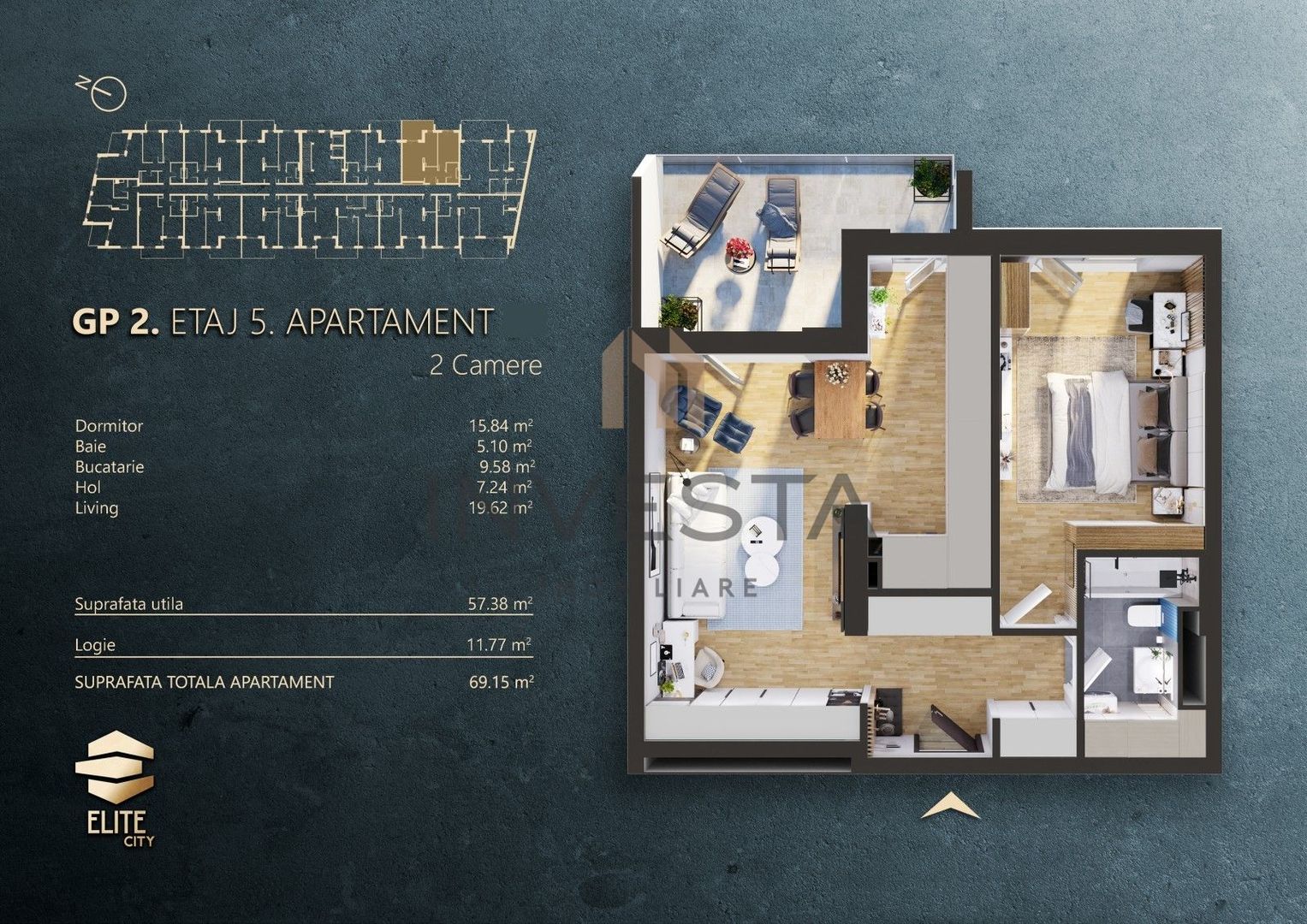 Oportunitate de Investitie! 2 Camere Elite City! - Poză 3