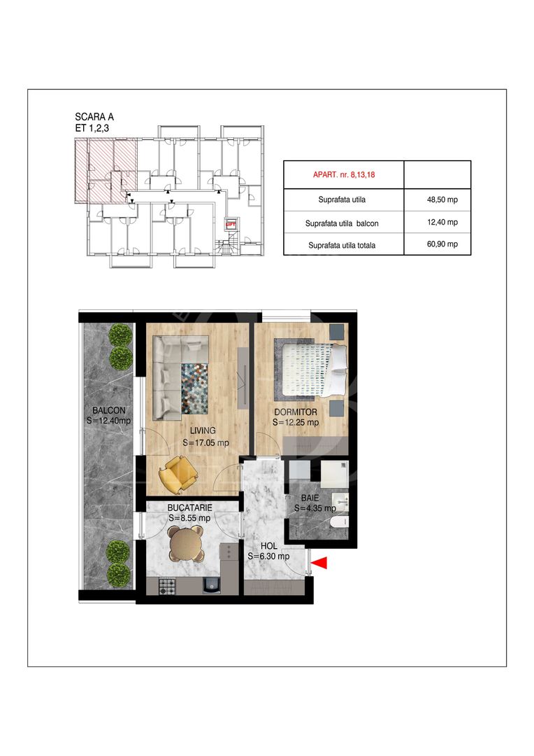 2 camere decomandat   Pallady Metrou Nicolae Teclu - Poză 8