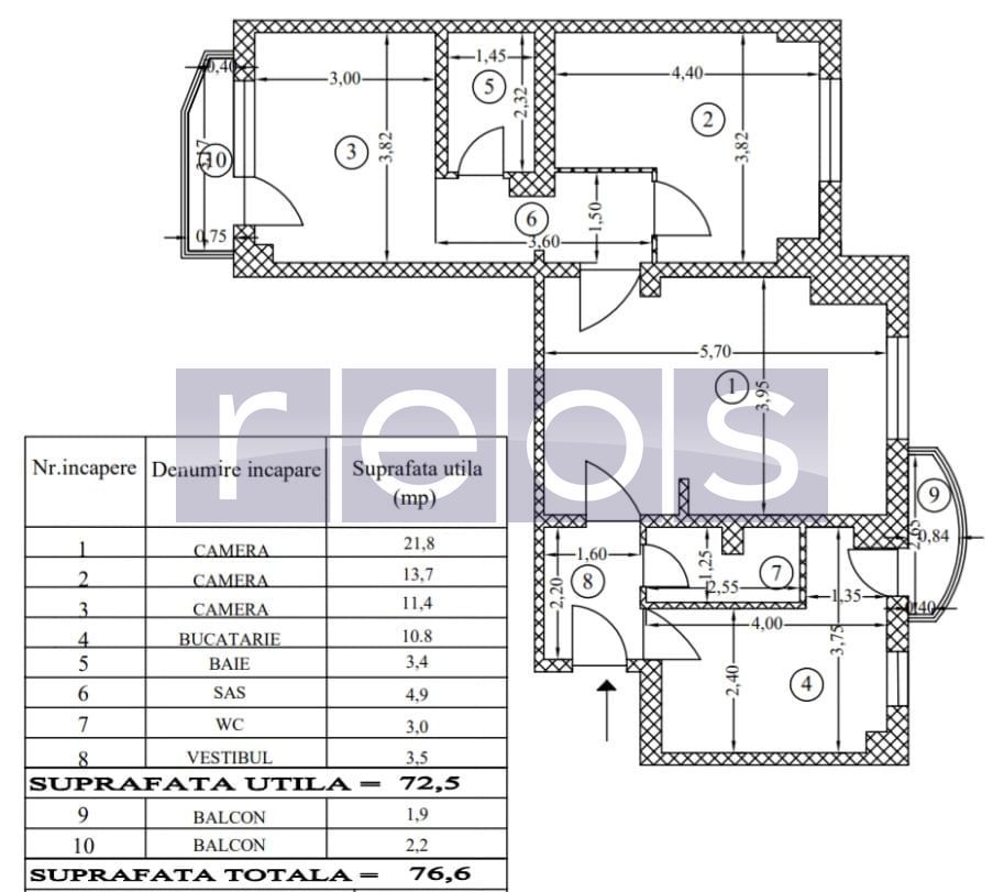 VANZARE 3 CAMERE SEMIDECOMANDAT - Mall Vitan - Poză 14