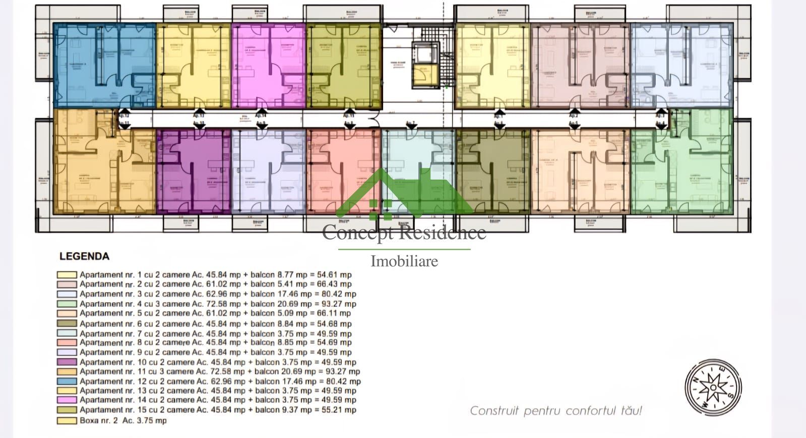Comision 0%!! Apartament 2 camere bloc nou, Margeanului - Poză 3