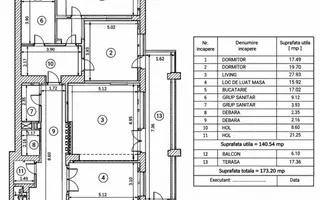 Apartament 3 camere Soseaua Nordului  | Loc de parcare si boxa | - Schiță 34