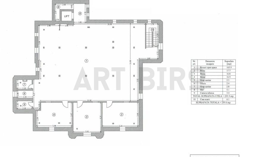Zero comision, 240mp birou vila ultracentrala, parcare, Universitate - Schiță 15