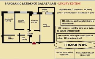 Apartament decomandat de vanzare in Iasi, Galata, 75,84 mp, bloc nou - Poză 2