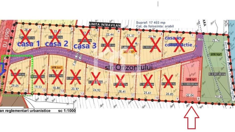 Teren intravilan 1000 mp cu autorizație de construire – Jucu de Sus - Poză 2