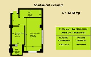 Apartament 2 camere Cug Valea Adanca, bloc nou, cartier rezidential - Poză 2