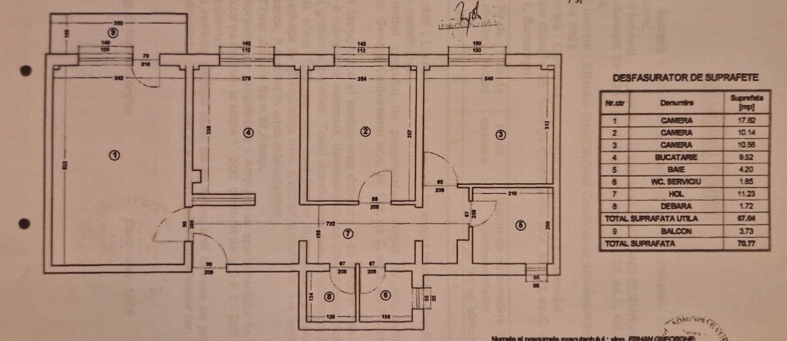 Apartament 3 camere renovat, bloc 1980, reabilitat, Gorjului, Militari - Schiță 9