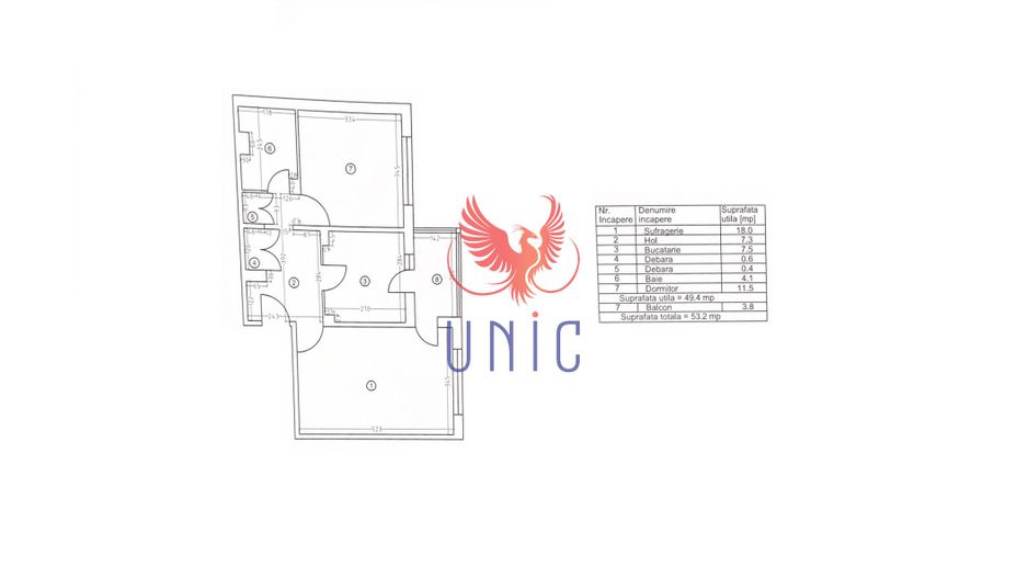 Apartament 2 camere Consul - Schiță 8