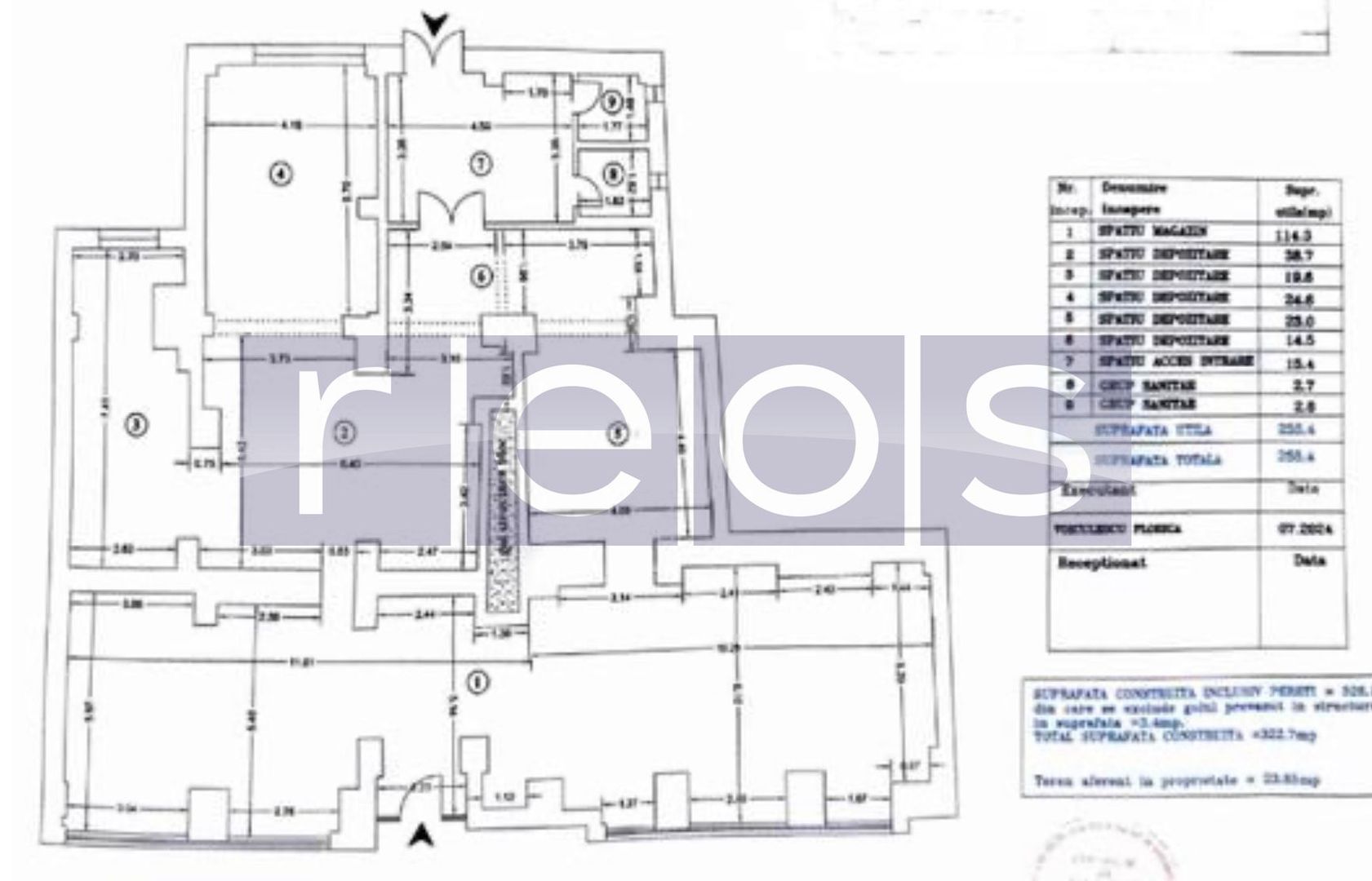 INCHIRIERE SPATIU COMERCIAL | PARTER | 255MP | VITRINA 22MP | OBOR | - Schiță 10
