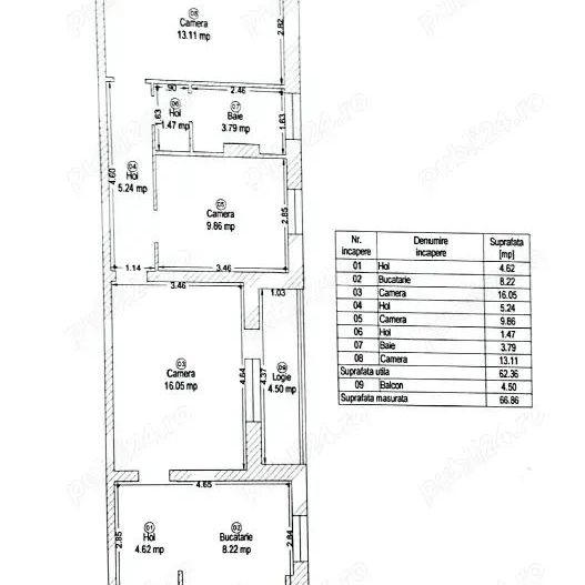 Aparatament renovat-3 camere-Zona Circumvaltiunii - Poză 7