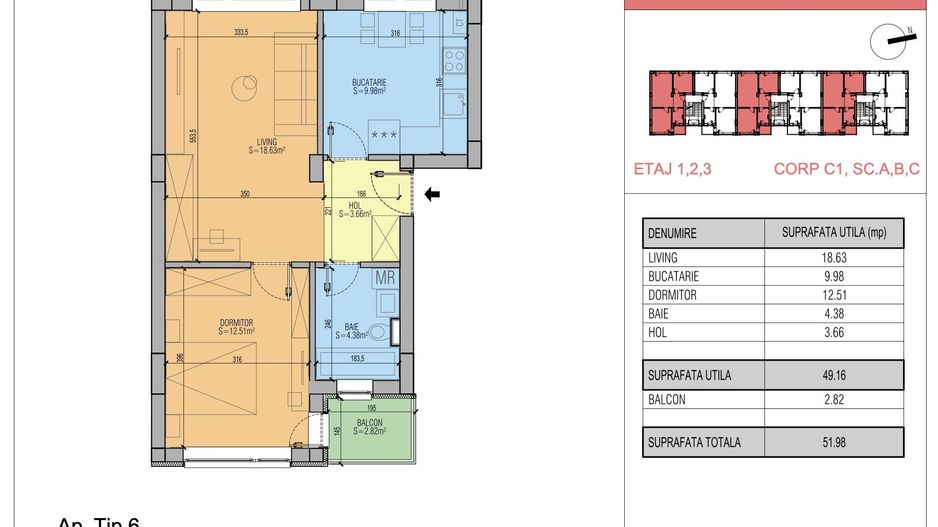 Popesti Leordeni 2 camere proiect deosebit 65291 euro - Poză 2