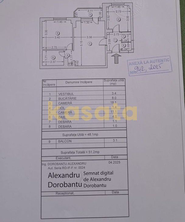 OPORTUNITATE | APARTAMENT 2 CAMERE | CALEA MOSILOR | BLOC 1982 - Schiță 8