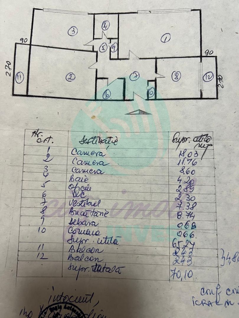 3 camere cu CENTRALA PROPRIE etajul 1 - Poză 6