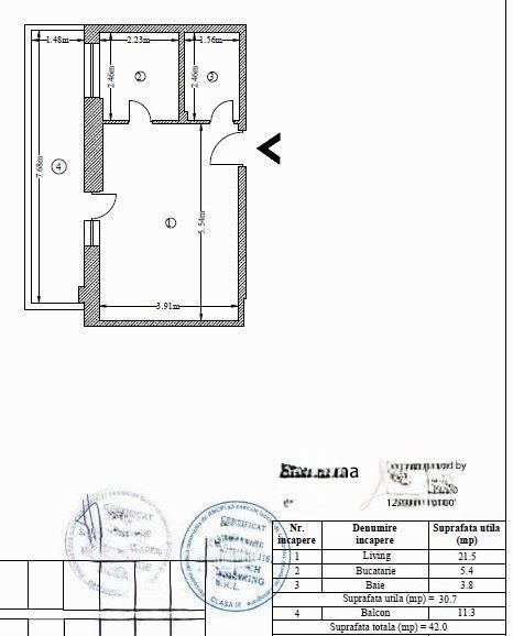 Garsonieră 42 mp Centrală Proprie/Parcare Subterană Inclusă In Pret! - Poză 4