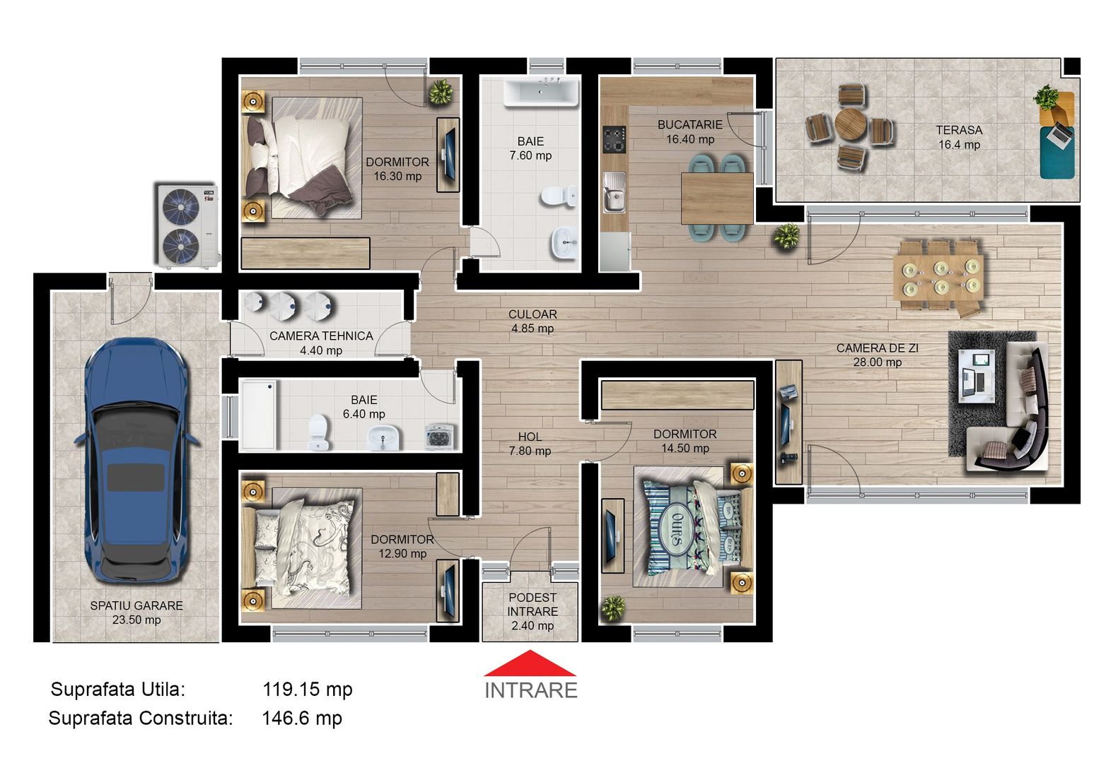 Casa individuala 4 camere finalizata intabulata Cartier Izvor Tarlungeni Brasov - Schiță 2
