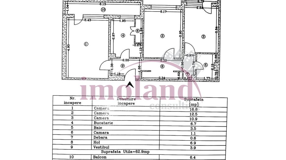 Vanzare - apartament - 3 camere - Lujerului-Iuliu Maniu - Schiță 19