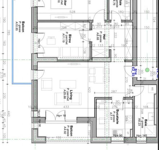 Aartament 3 camere - Bucatarie Separata - Parcare Inclusa - Schiță 19