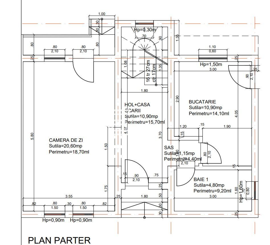 Casa tip duplex 100 mp, teren 240 mp, zona Profi, Selimbar - Schiță 13