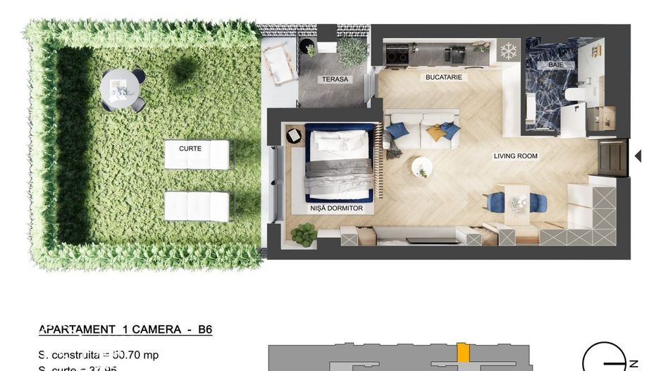 Apartamente 2 camere, Pipera, comision 0 % - Poză 16