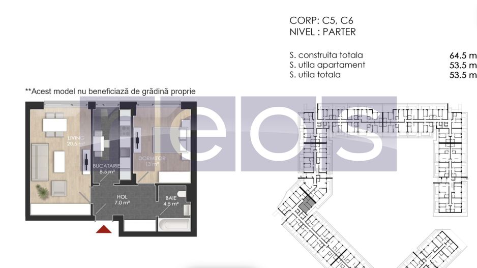 VANZARE 2 CAMERE | STRAULESTI | PISCINA PRIVATA A COMPLEXULUI - Schiță 8