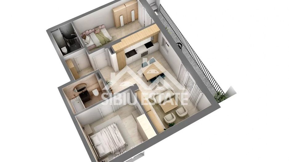 Apartament 3 Camere Finisat , Balcon, Parcare Inclusă,Doamna Stanca - Poză 7