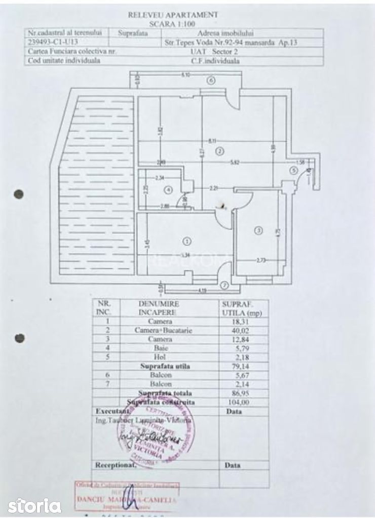 Apartament 3 camere nemobilat,nelocuit bloc nou + loc parcare - Poză 14