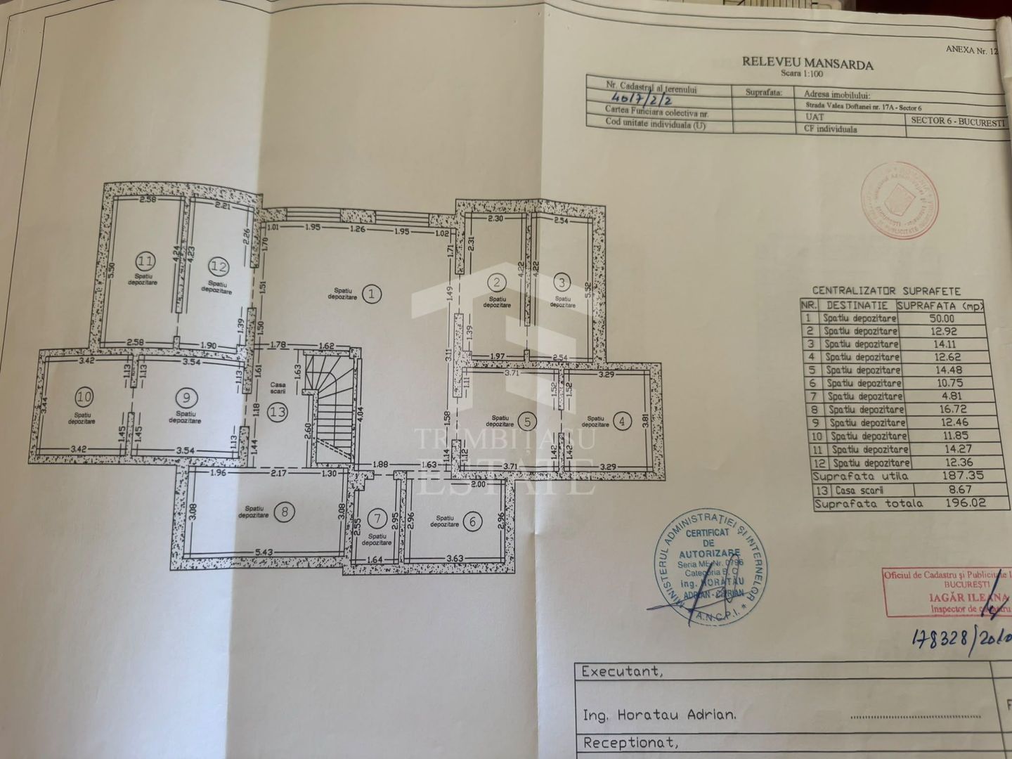 Vila 2 corpuri sector 6 -Valea Doftanei 650mp  teren 800mp - Schiță 13