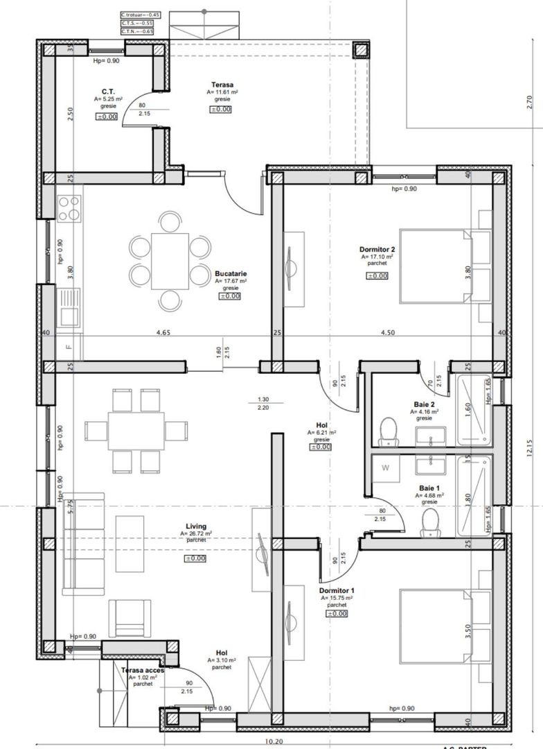 Sanandrei Casa Individuala Pe Parter, Suprafete Generoase, Bucatarie Separata - Poză 6