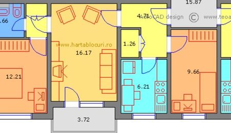 Apartament 3 camere Parc Diham