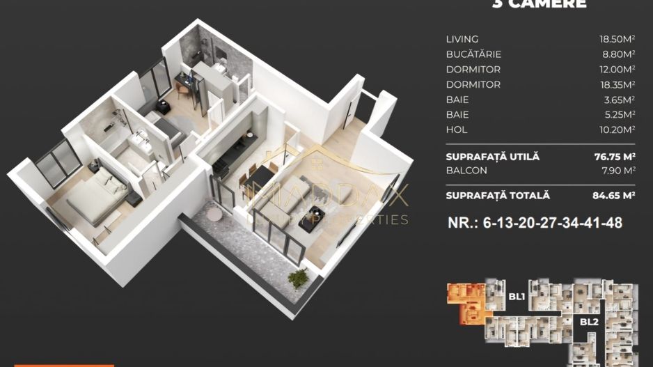 Apartament 3 camere / 84.65 mp/ Popesti Leordeni/ zona Berceni - Poză 4