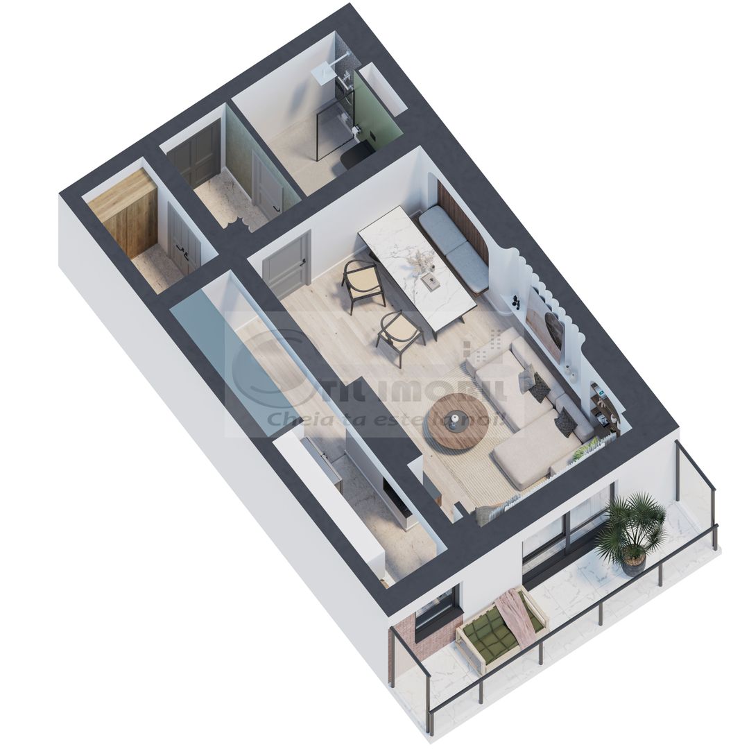 Apartament modern 1 cameră, 43 mp, 0% Comision - Poză 3