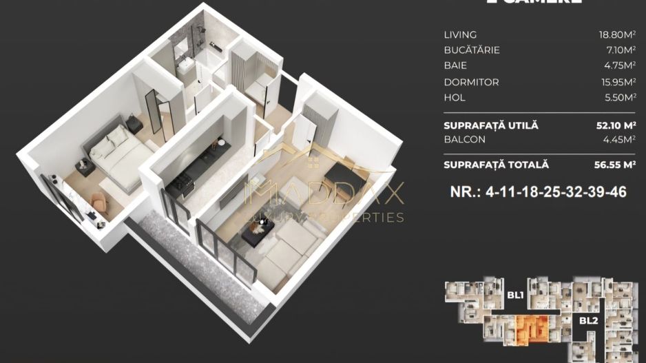 Apartament 2 camere / 56.55 mp/ Popesti Leordeni/ zona Berceni - Poză 2