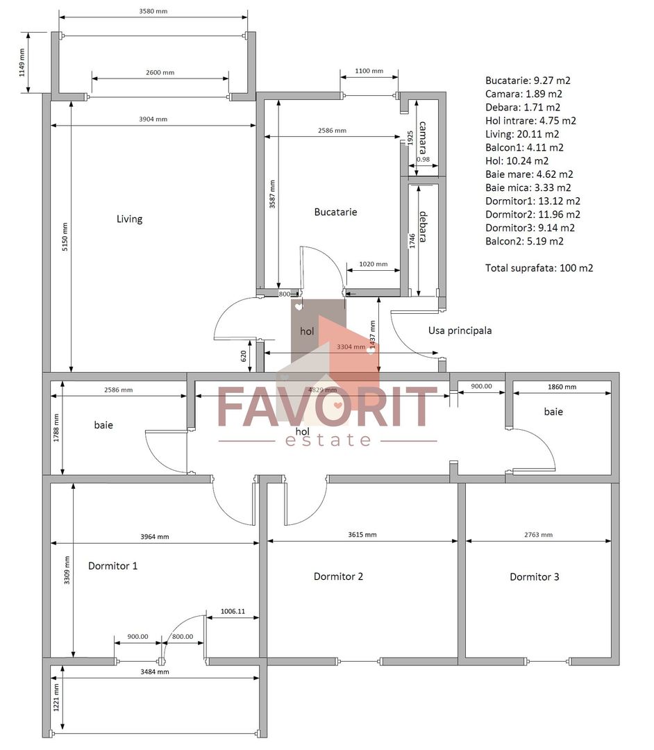 4 camere | centrala proprie | etaj intermediar | zona excelenta | renovat | - Poză 13