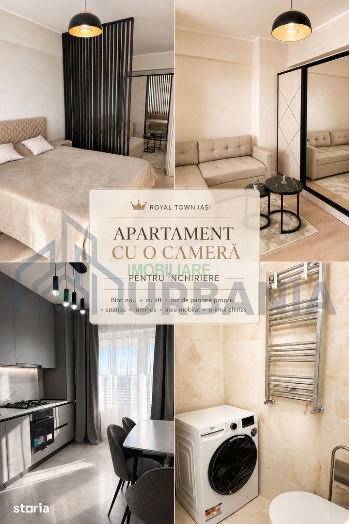 Apartament 1 cameră, 47 mp – Royal Town Iași | Bloc nou, primul chiriaș - Poză 1