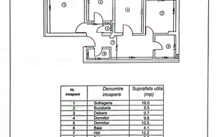Apartament cu 3 camere, etaj 7, mobilat si utilat, VASLUI - zona GARA; - Poză 11