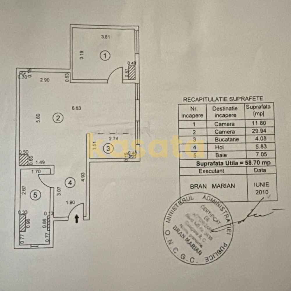 OPORTUNITATE RARĂ: APARTAMENT 2 CAMERE LA PODUL CONSTANȚA – CHITILA - Schiță 8