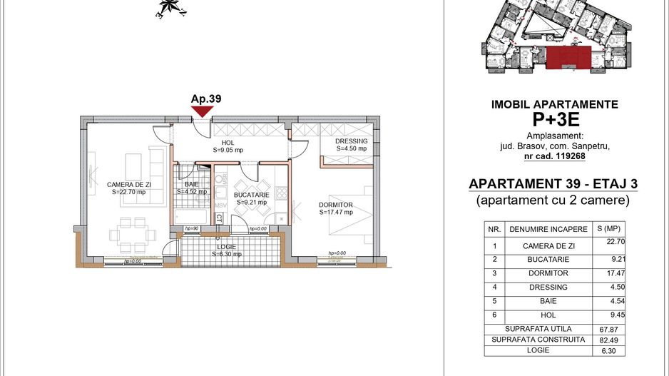 DEZVOLTATOR | Apartament 2 camere NR.39 - Schiță 8