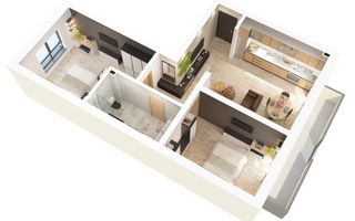 Apartament premium 61.2 mp utili 3 camere balcon 7.8 mp pe Dna Stanca - Poză 8