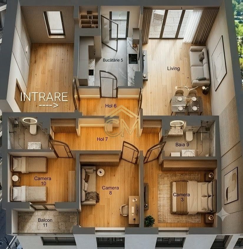 Apartament 4 Camere-2 Bai-2 Balcoane- Pivnita-80 MP - Poză 2