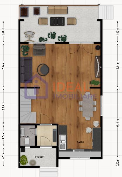 Casa Tip Duplex cu 4 camere si carport, in Cartierul Arhitectilor - Schiță 15