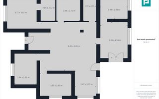 Vilă la sol cu open space și 3 dormitoare la alb - Poză 5