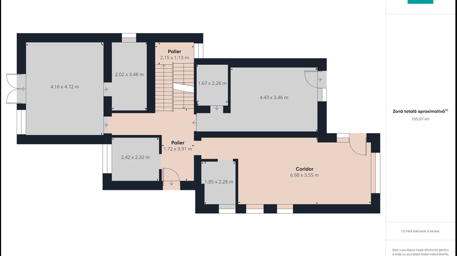 Vilă modernă pe 3 niveluri la gri în Poltura - Poză 30