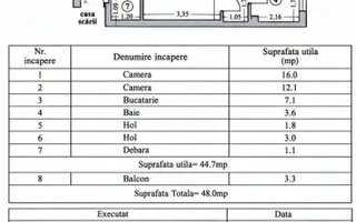 2 camere | Tomis Nord – Parcul Tăbăcăriei | Etaj 2 | Centrală proprie - Poză 14