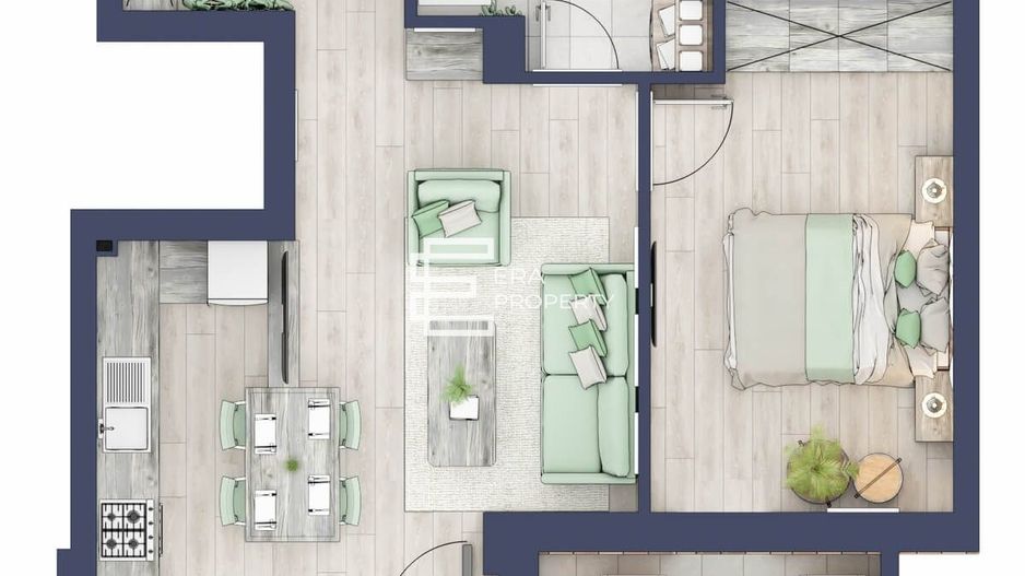 Apartament 2 camere balcon generos,  zonă liniștită Sibiu - Schiță 17