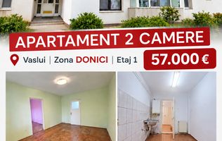 Apartament cu 2 camere, etaj 1, VASLUI - zona DONICI;