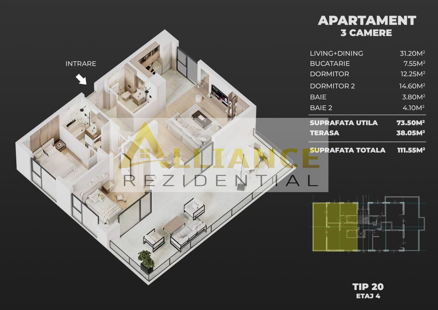 Ame Residence Exclusivitate  Proiect nou ap 2 si 3 camere - Poză 11